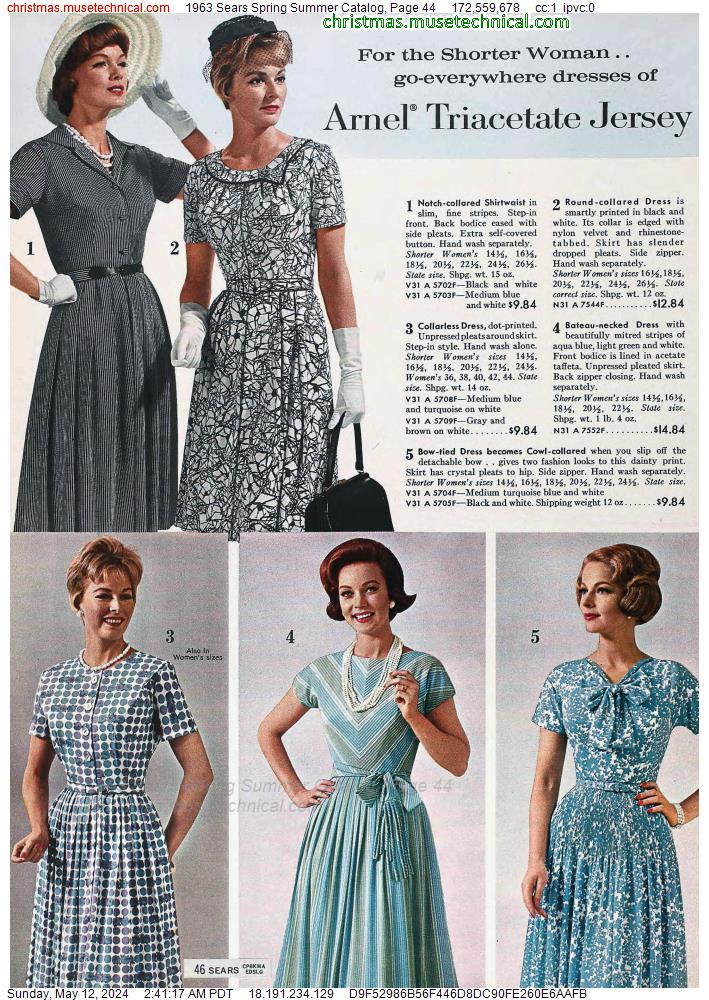 1963 Sears Spring Summer Catalog, Page 44