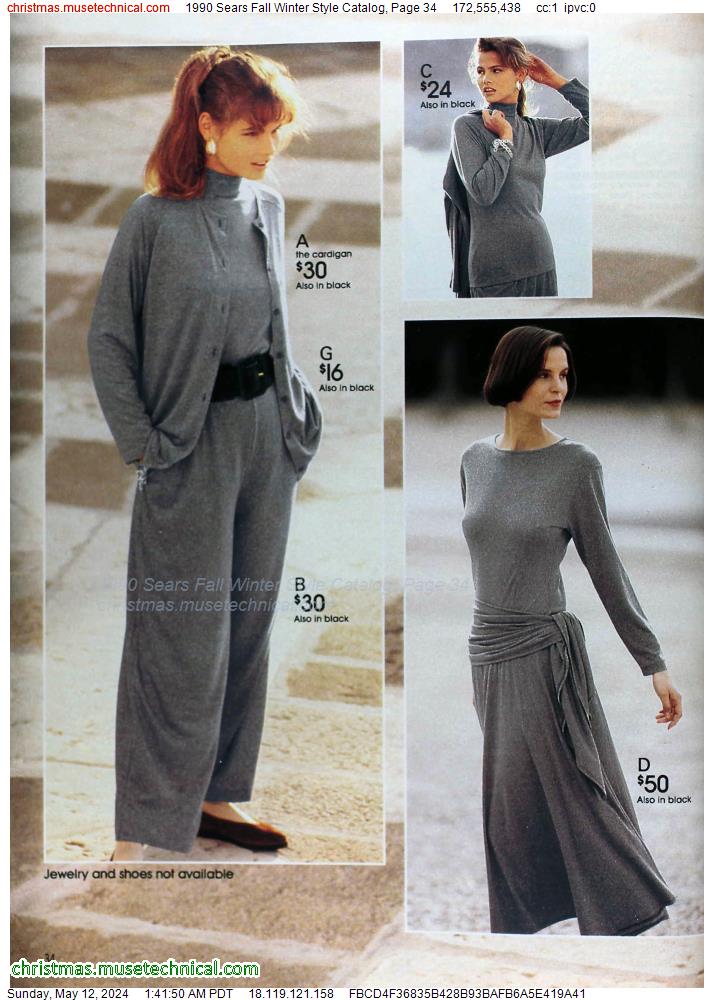 1990 Sears Fall Winter Style Catalog, Page 34