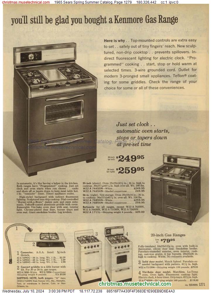 1965 Sears Spring Summer Catalog, Page 1279