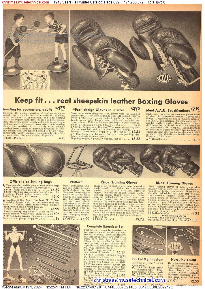 1943 Sears Fall Winter Catalog, Page 639