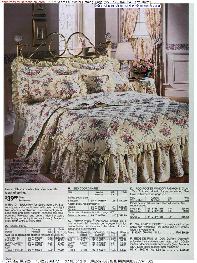 1992 Sears Fall Winter Catalog, Page 555
