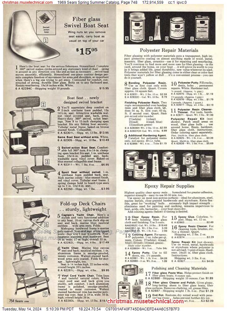 1969 Sears Spring Summer Catalog, Page 748