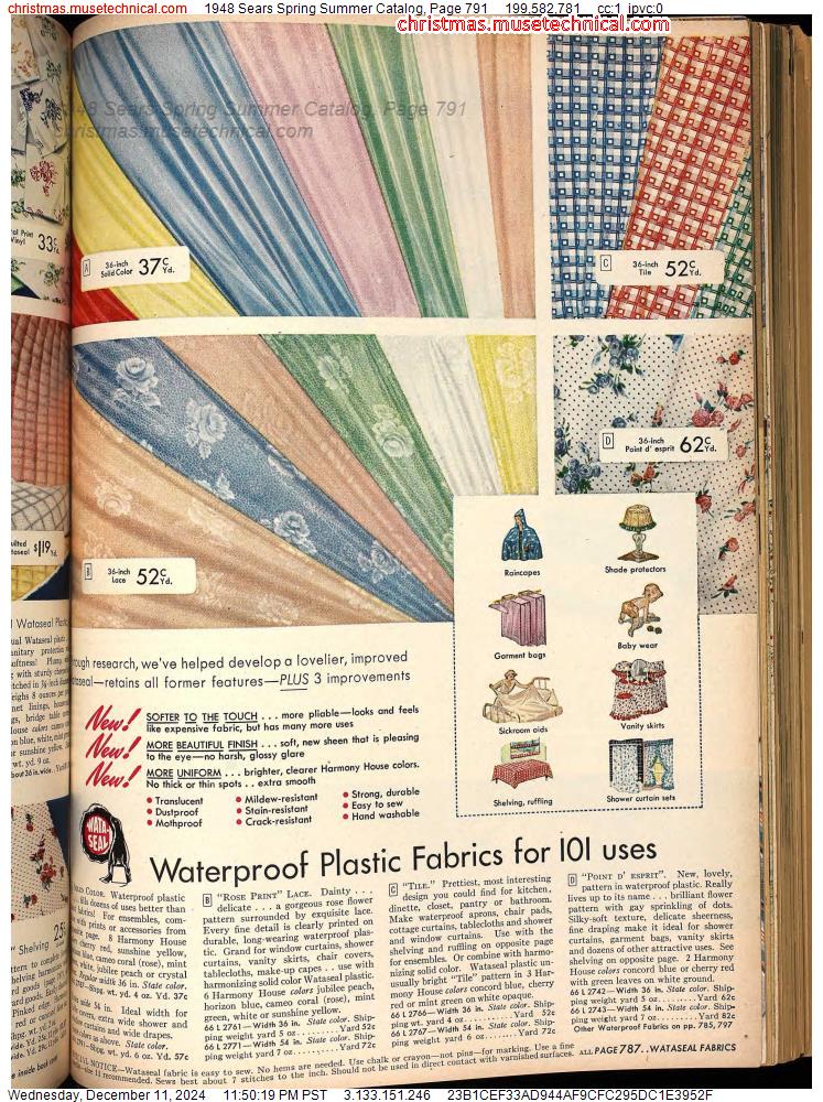 1948 Sears Spring Summer Catalog, Page 791