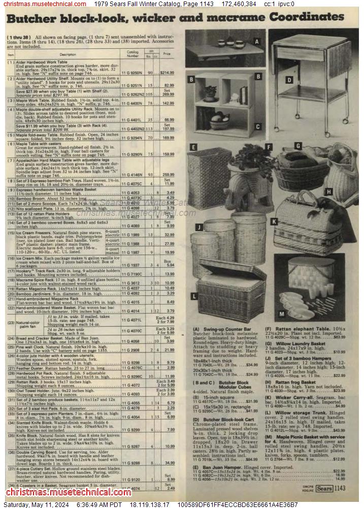 1979 Sears Fall Winter Catalog, Page 1143