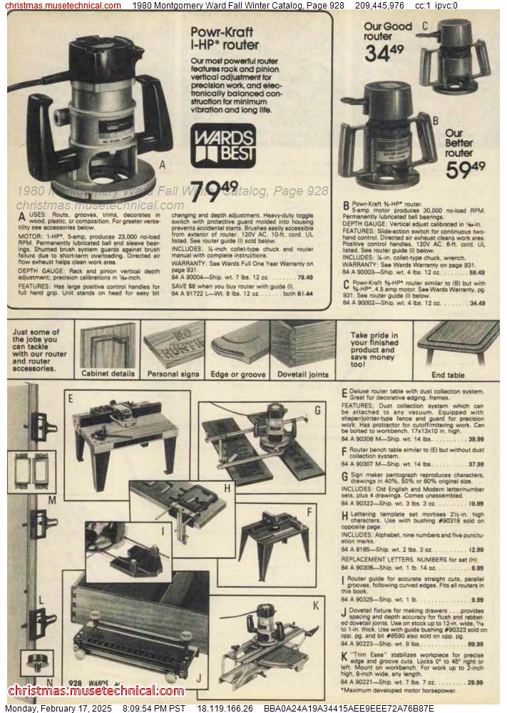 1980 Montgomery Ward Fall Winter Catalog, Page 928