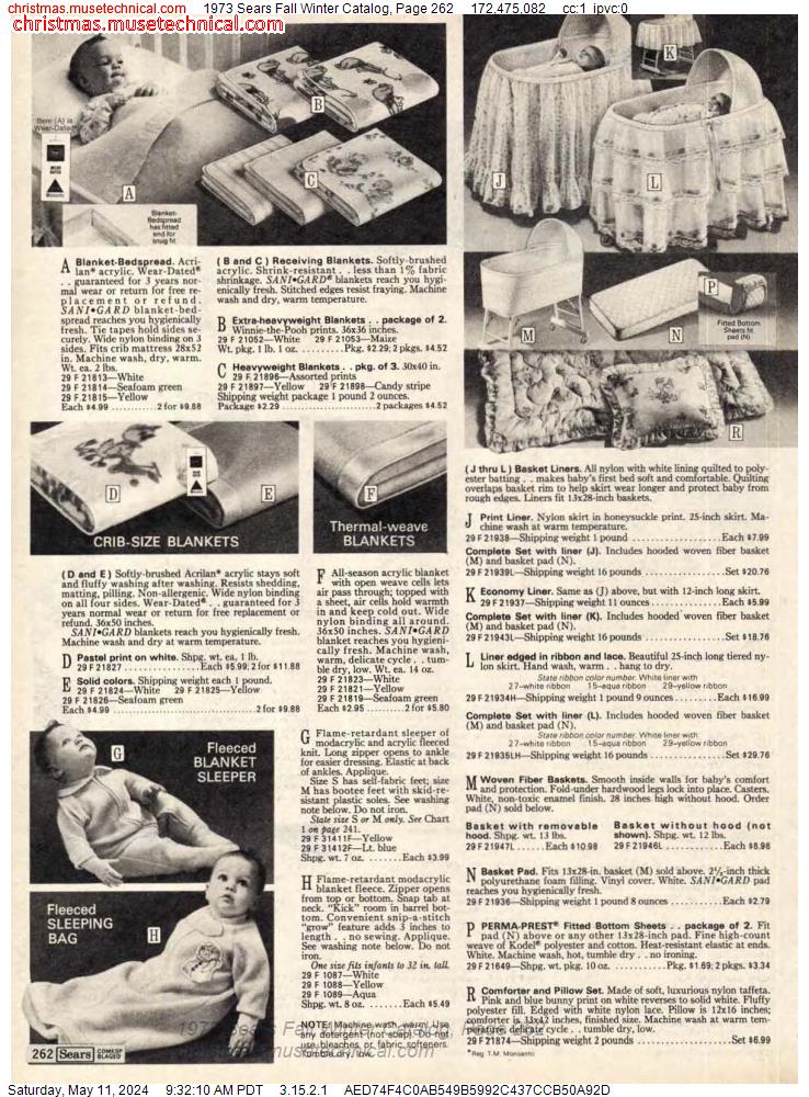 1973 Sears Fall Winter Catalog, Page 262