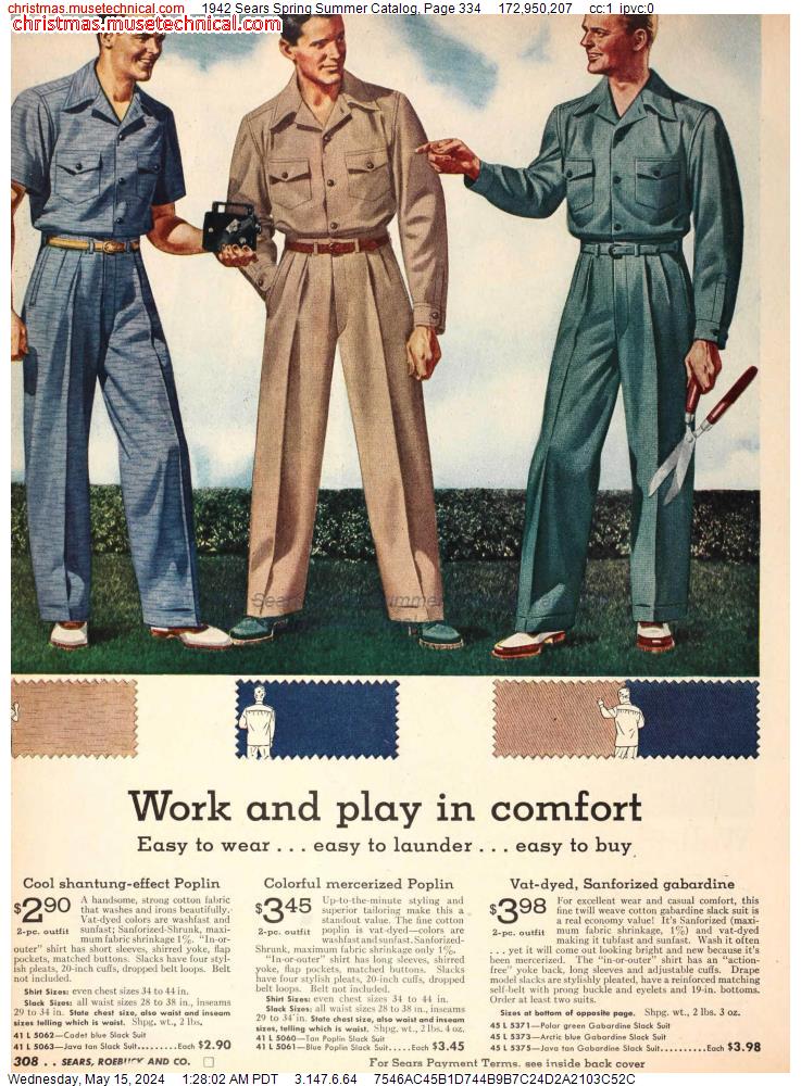 1942 Sears Spring Summer Catalog, Page 334