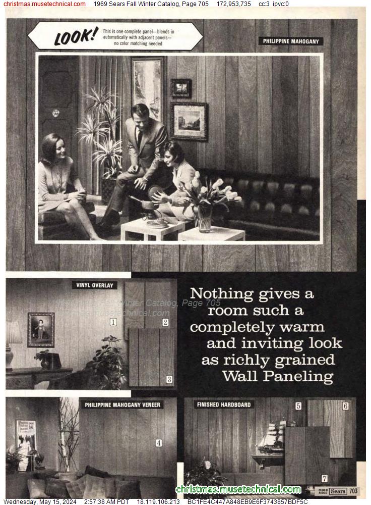1969 Sears Fall Winter Catalog, Page 705