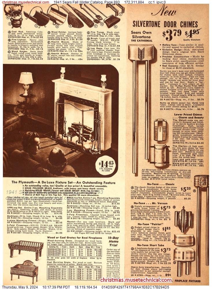 1941 Sears Fall Winter Catalog, Page 893