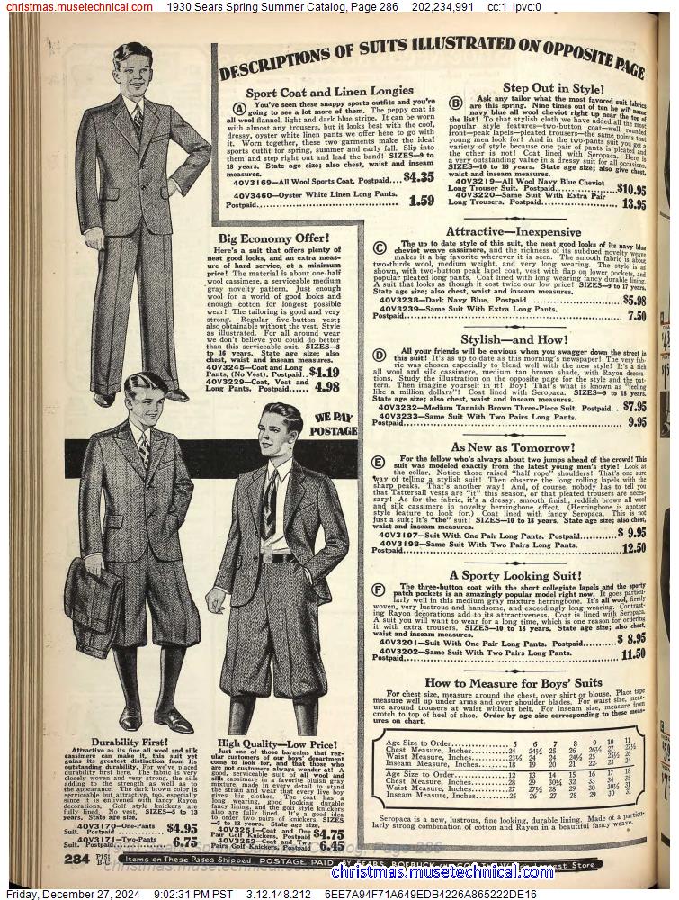 1930 Sears Spring Summer Catalog, Page 286