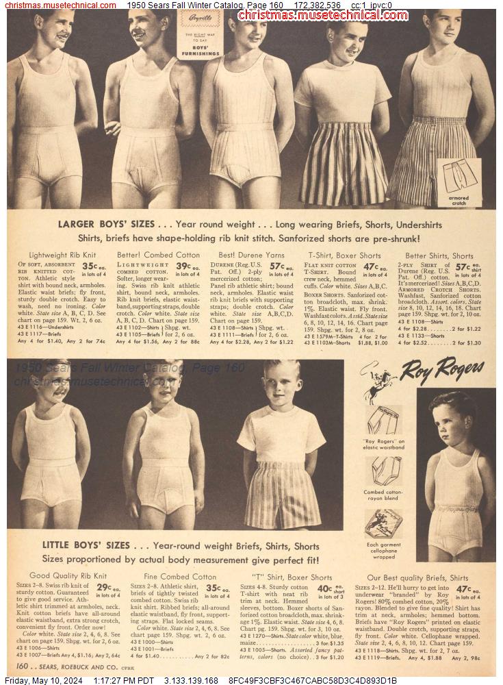 1950 Sears Fall Winter Catalog, Page 160