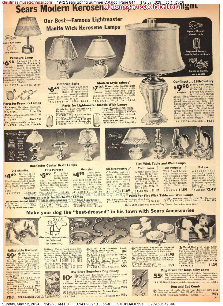 1942 Sears Spring Summer Catalog, Page 844