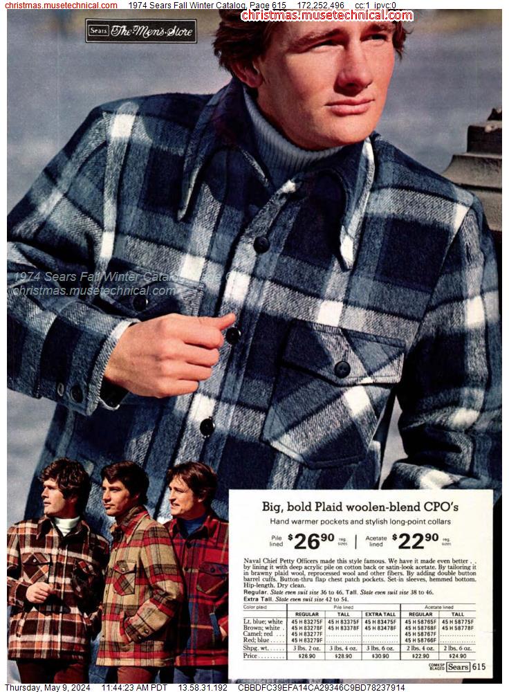 1974 Sears Fall Winter Catalog, Page 615