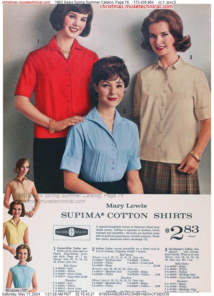 1963 Sears Spring Summer Catalog, Page 76