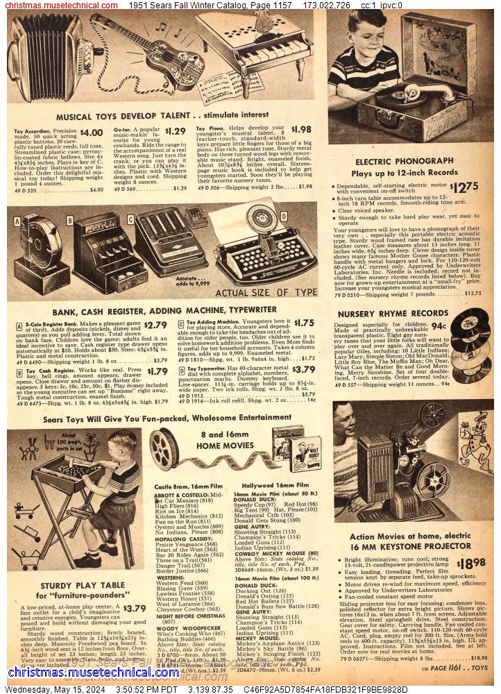 1951 Sears Fall Winter Catalog, Page 1157