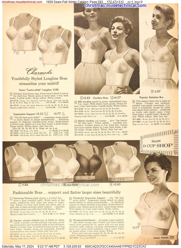 1959 Sears Fall Winter Catalog, Page 283