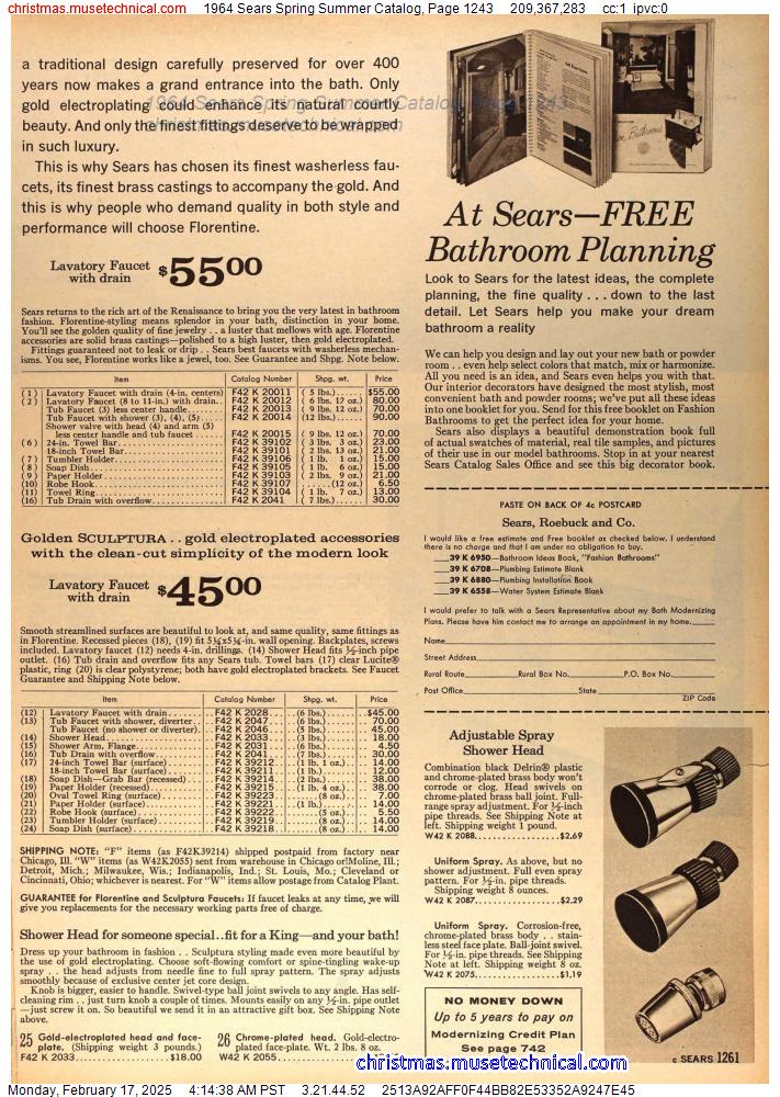 1964 Sears Spring Summer Catalog, Page 1243