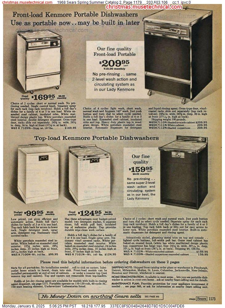 1968 Sears Spring Summer Catalog 2, Page 1179