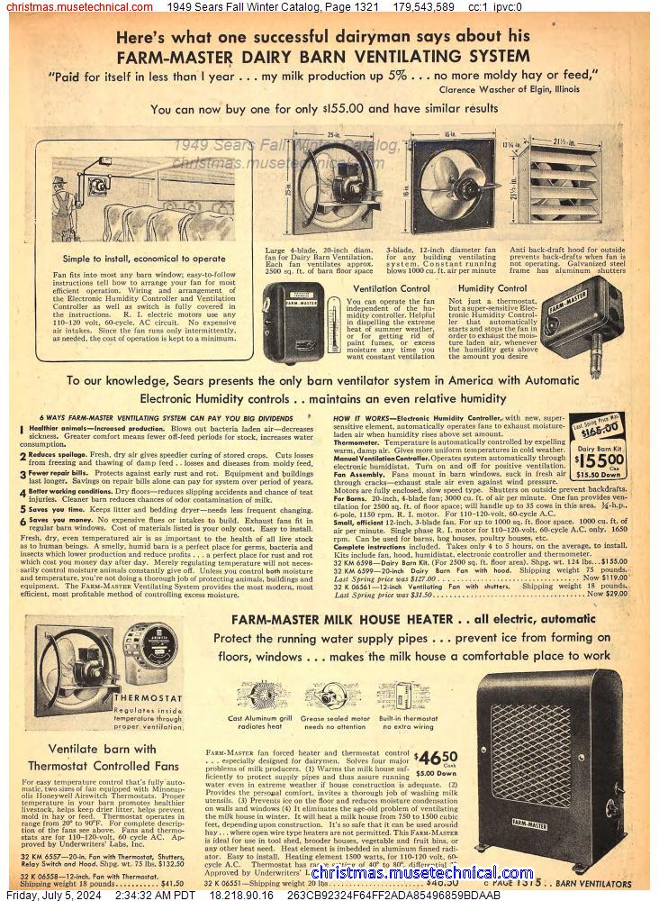 1949 Sears Fall Winter Catalog, Page 1321