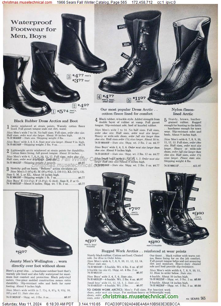 1966 Sears Fall Winter Catalog, Page 565