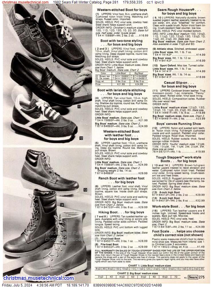 1982 Sears Fall Winter Catalog, Page 281