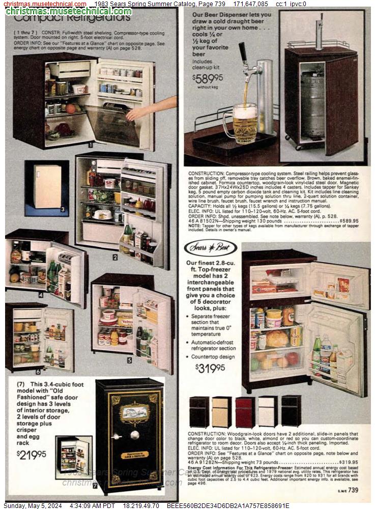 1983 Sears Spring Summer Catalog, Page 739