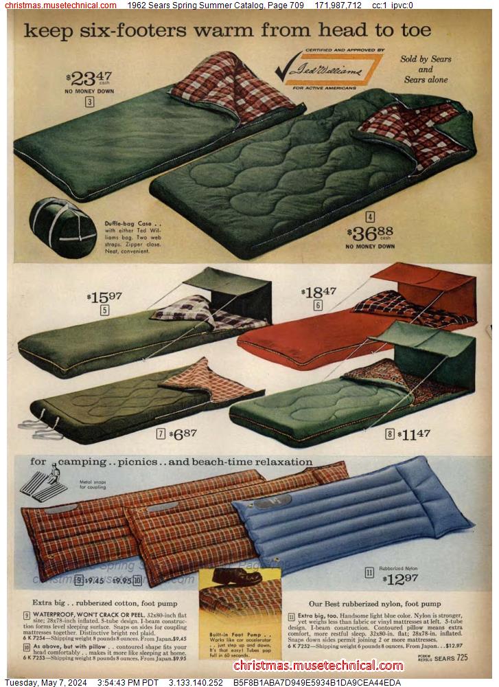 1962 Sears Spring Summer Catalog, Page 709