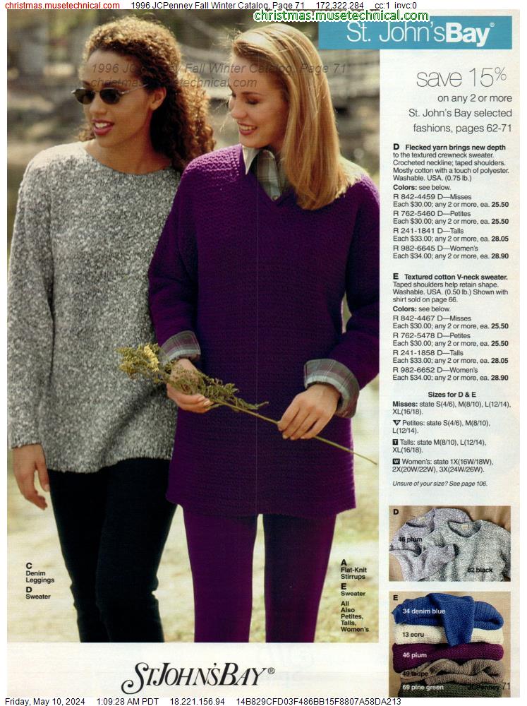 1996 JCPenney Fall Winter Catalog, Page 71