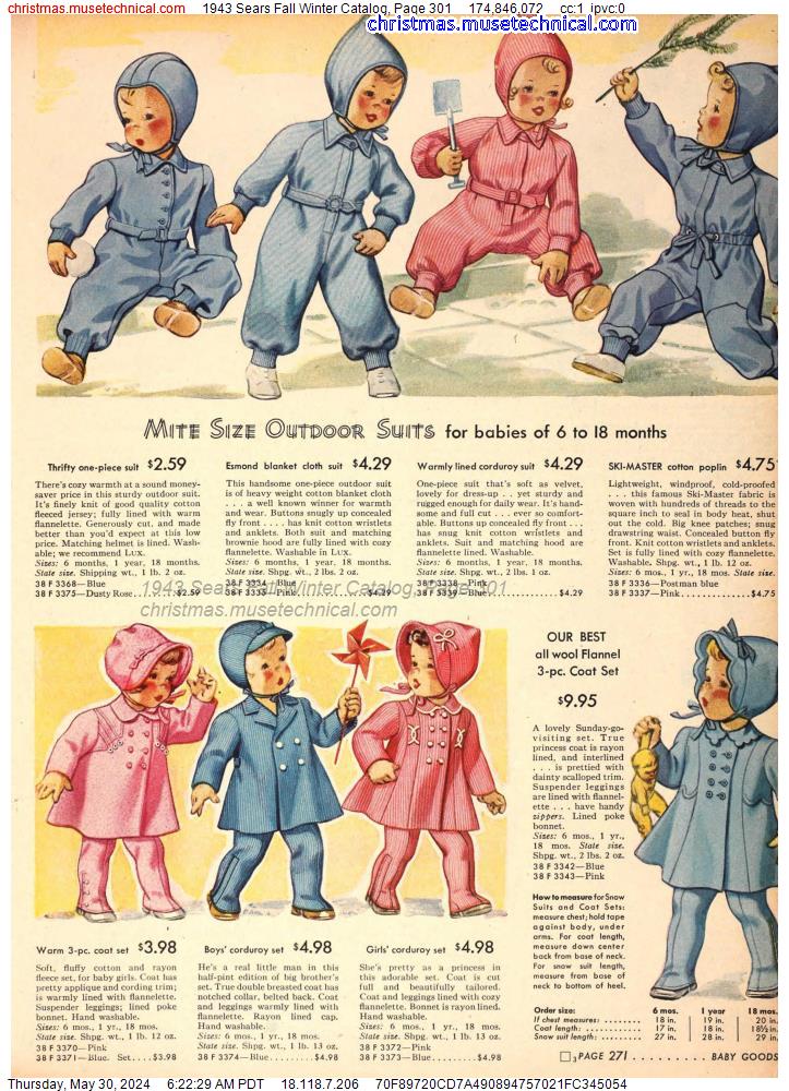 1943 Sears Fall Winter Catalog, Page 301
