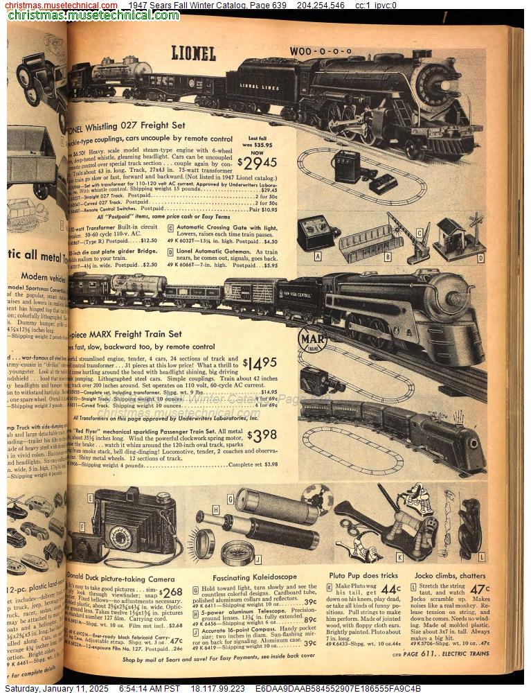 1947 Sears Fall Winter Catalog, Page 639