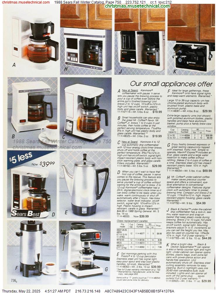 1988 Sears Fall Winter Catalog, Page 750