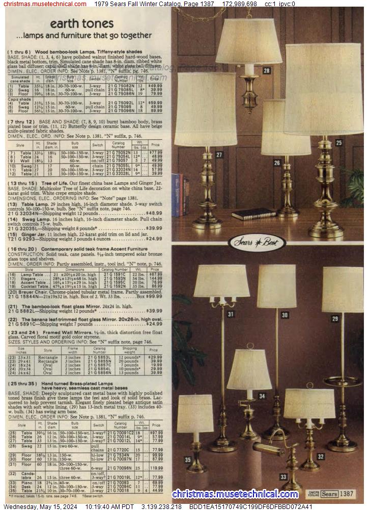 1979 Sears Fall Winter Catalog, Page 1387