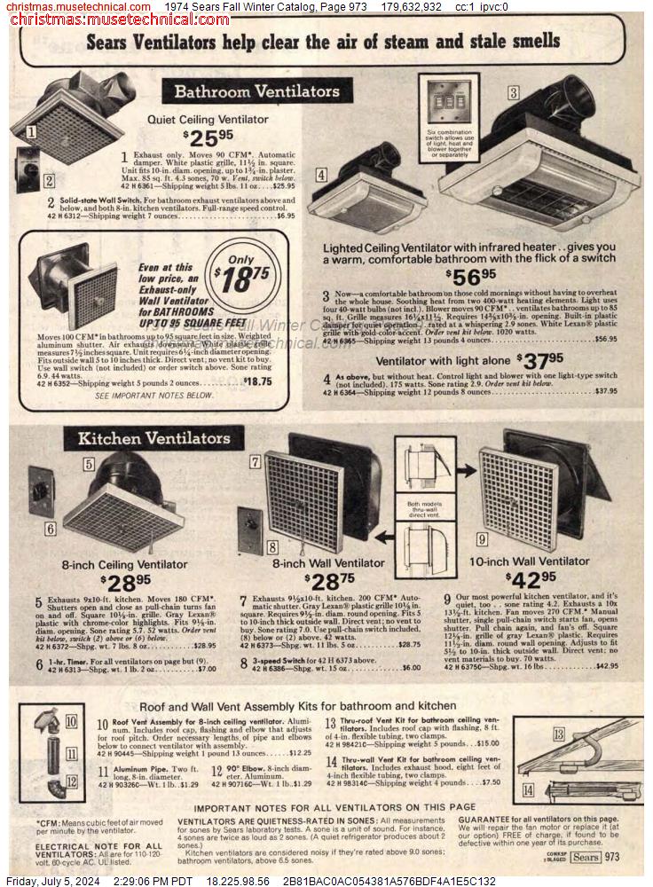 1974 Sears Fall Winter Catalog, Page 973