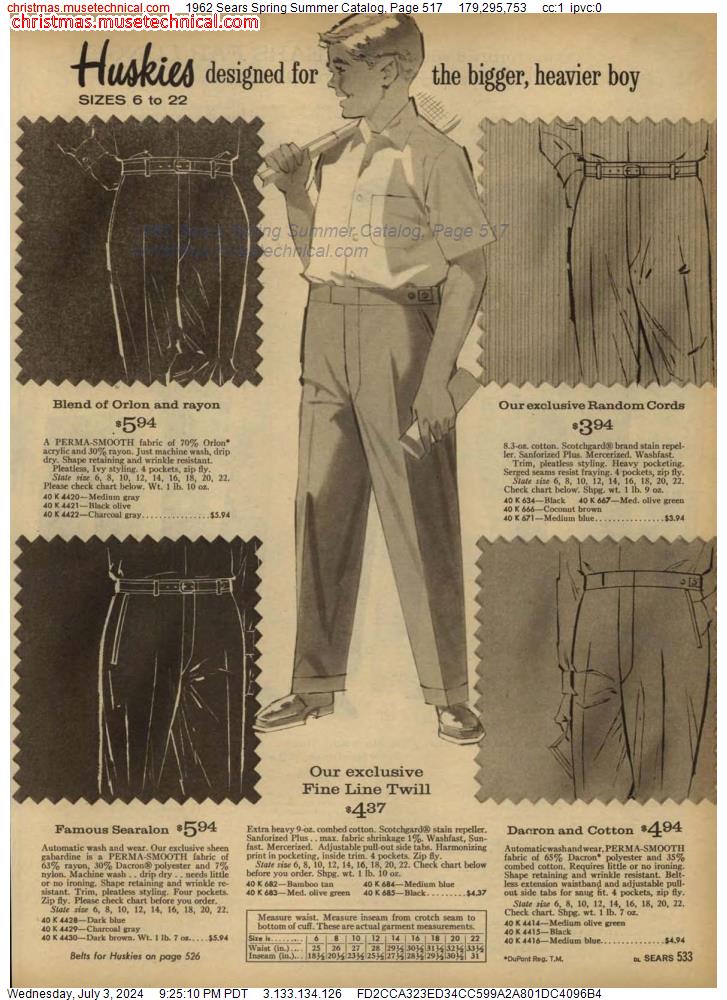1962 Sears Spring Summer Catalog, Page 517