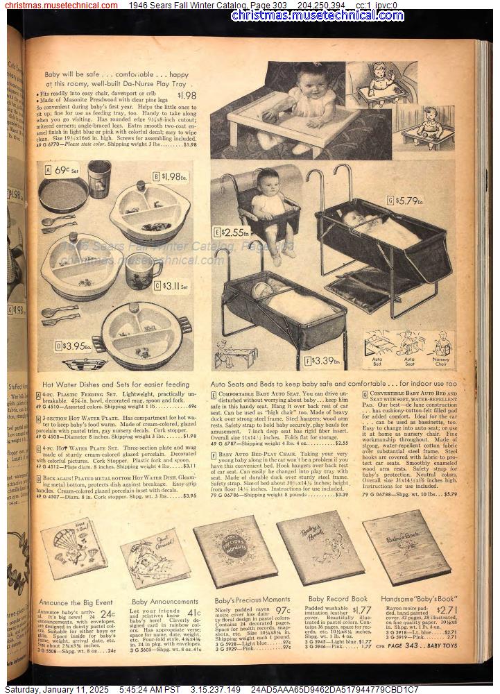 1946 Sears Fall Winter Catalog, Page 303