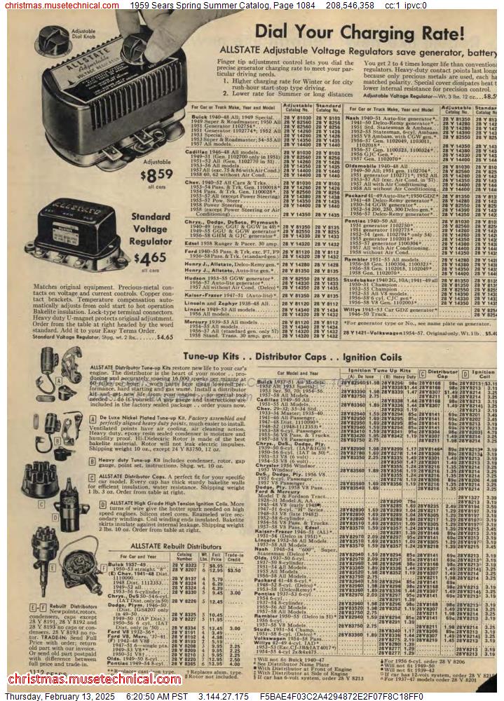 1959 Sears Spring Summer Catalog, Page 1084