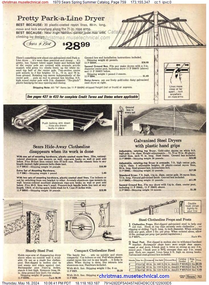 1970 Sears Spring Summer Catalog, Page 759