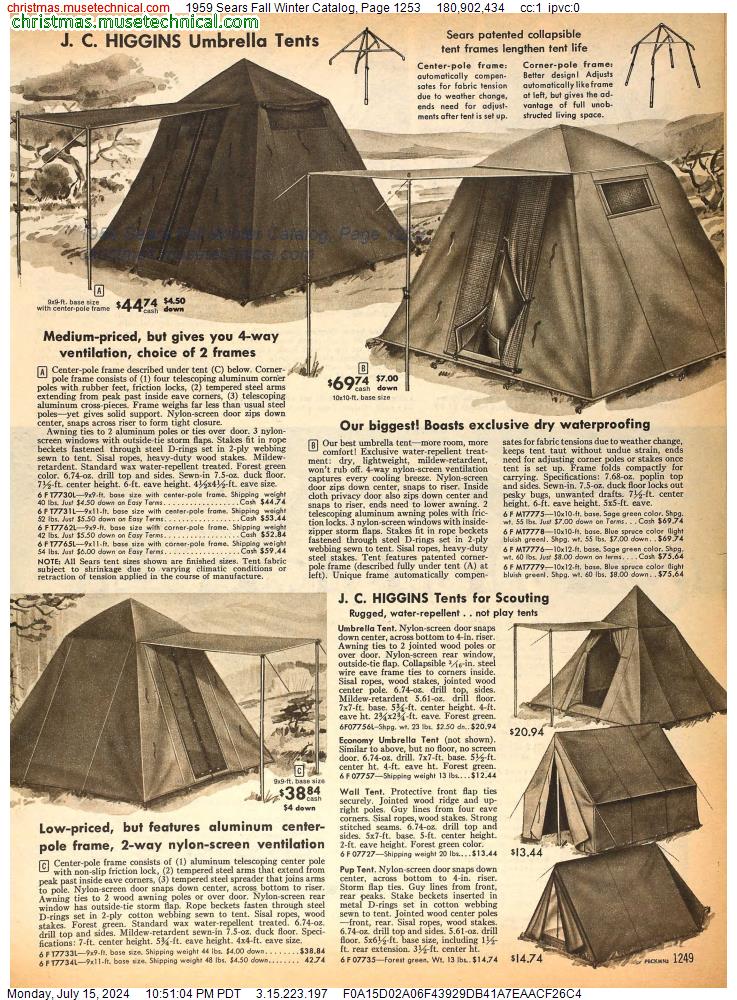 1959 Sears Fall Winter Catalog, Page 1253