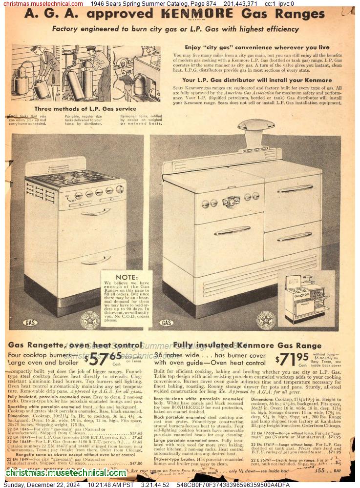 1946 Sears Spring Summer Catalog, Page 874