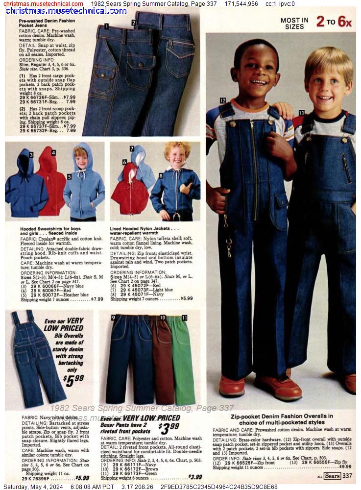 1982 Sears Spring Summer Catalog, Page 337