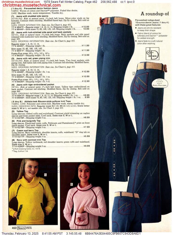 1978 Sears Fall Winter Catalog, Page 462