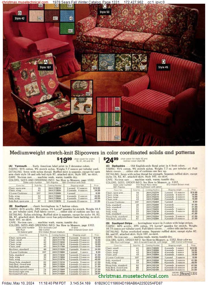 1978 Sears Fall Winter Catalog, Page 1331