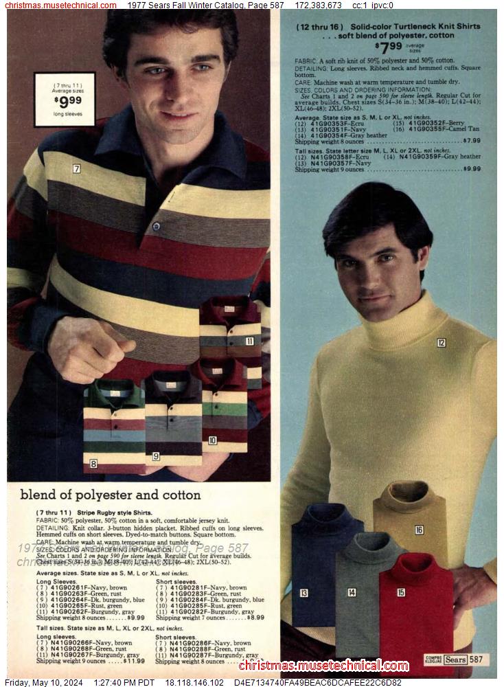 1977 Sears Fall Winter Catalog, Page 587