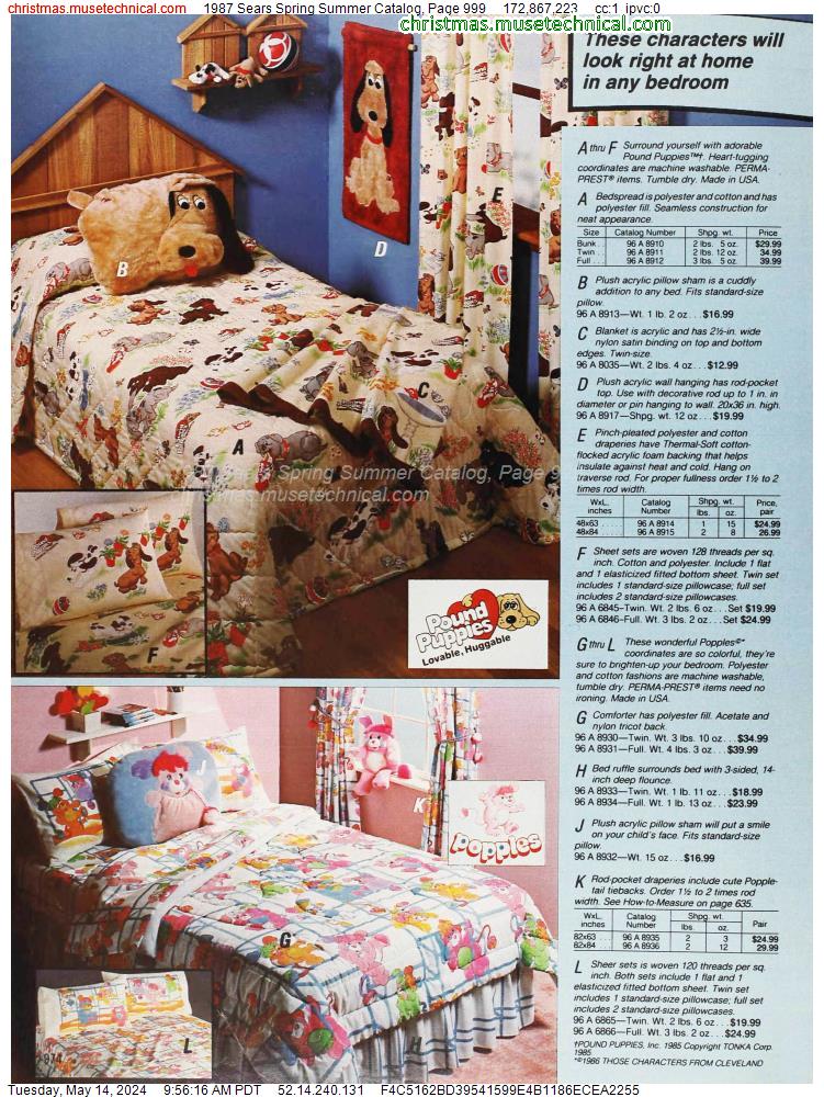 1987 Sears Spring Summer Catalog, Page 999