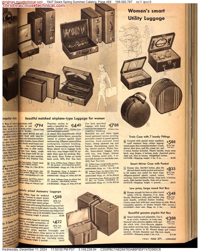 1947 Sears Spring Summer Catalog, Page 469