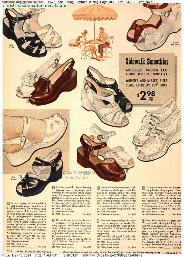 1949 Sears Spring Summer Catalog, Page 308