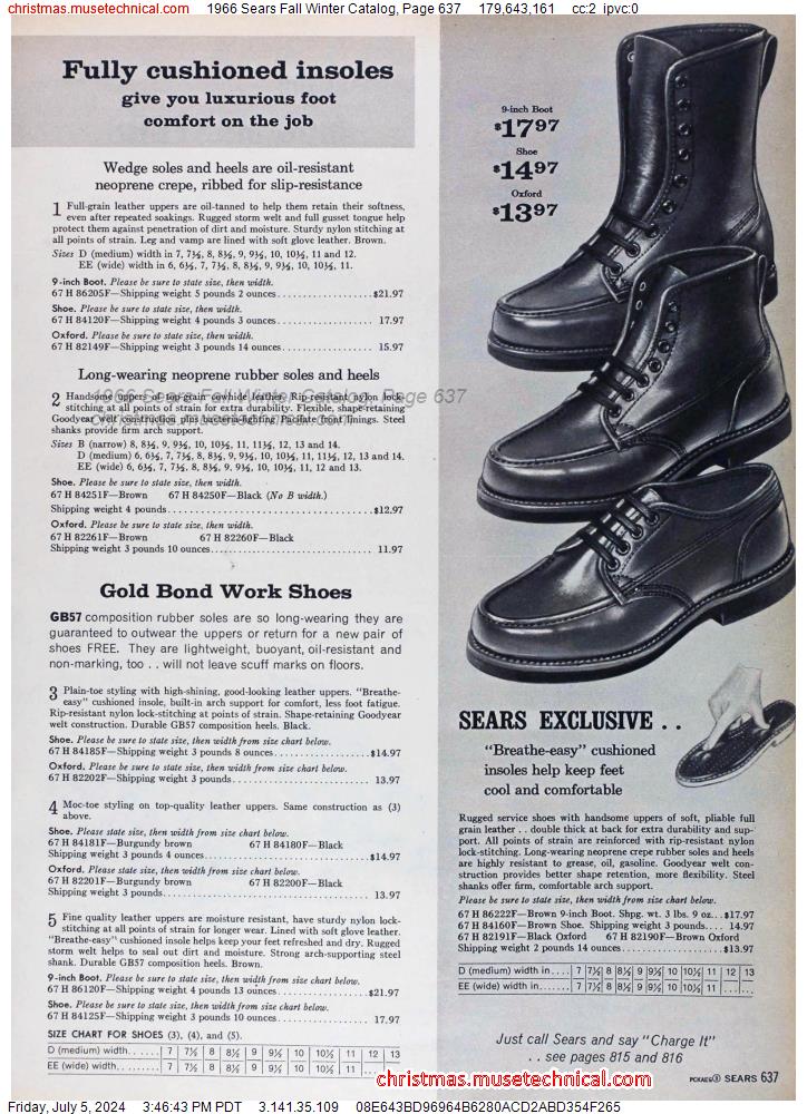 1966 Sears Fall Winter Catalog, Page 637