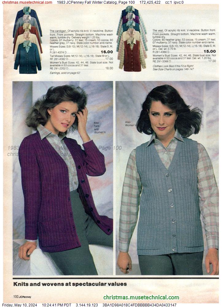 1983 JCPenney Fall Winter Catalog, Page 100