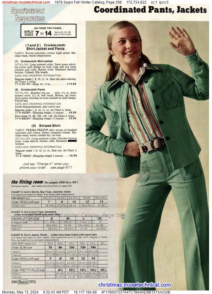 1976 Sears Fall Winter Catalog, Page 398