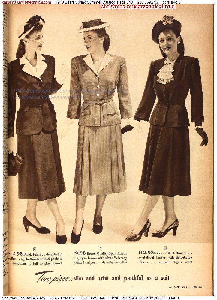 1948 Sears Spring Summer Catalog, Page 213